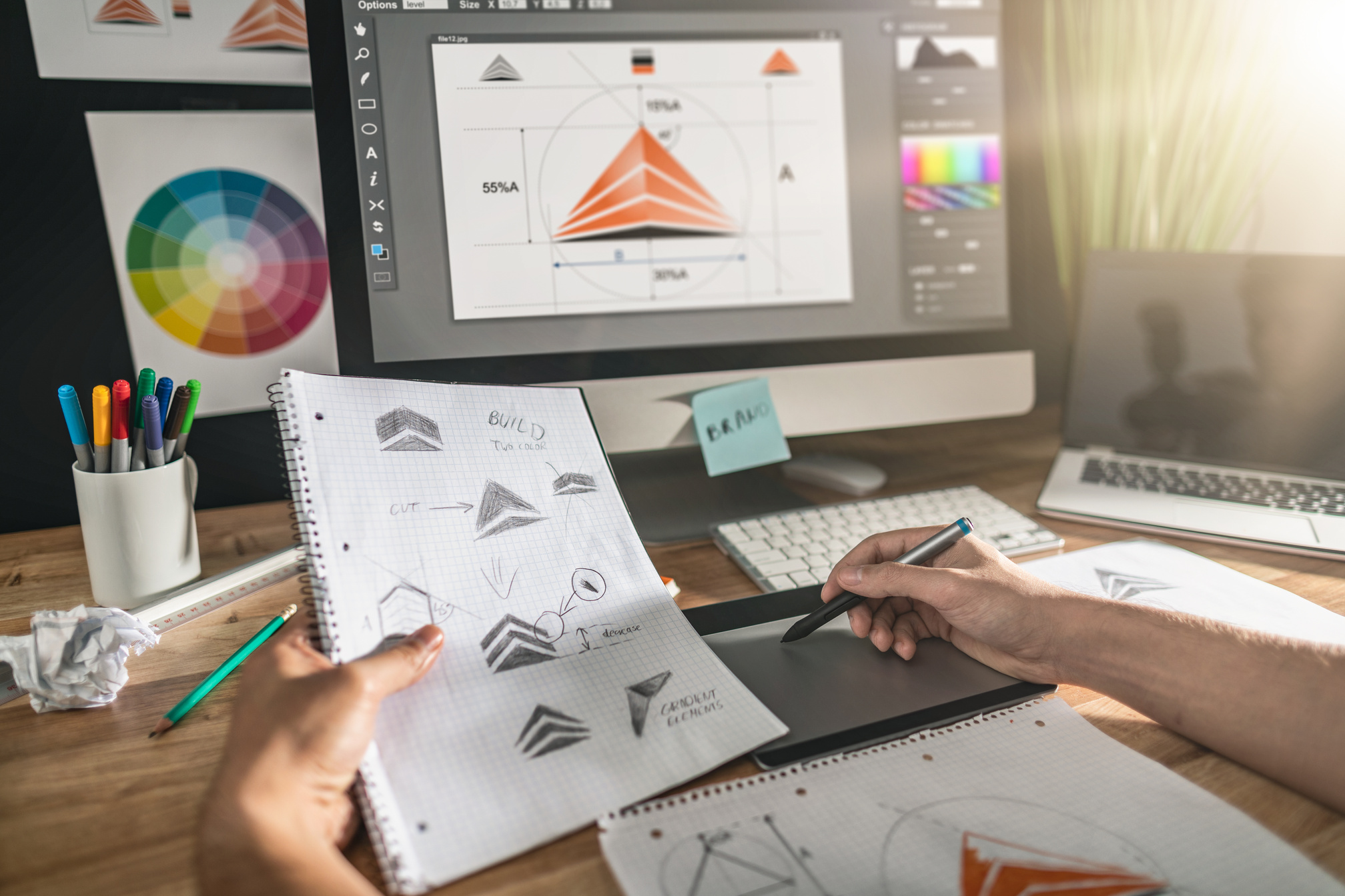 Graphic Designer at Work
